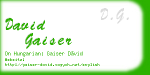 david gaiser business card